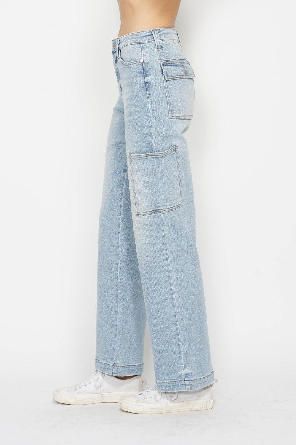 Jean cargo droit taille haute Judy Blue