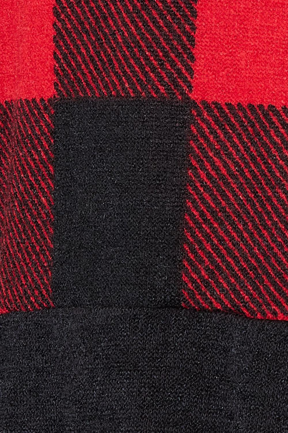 Cardigan ouvert à carreaux Heimish taille réelle