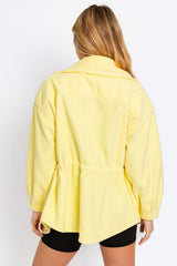 Veste polaire douce avec cordon de serrage et fermeture éclair à la taille Le Lis
