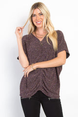 Haut en tricot cintré avec élastique central en lurex de taille standard Be Stage