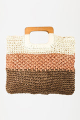 Sac fourre-tout tressé à double usage Fame Color Block 