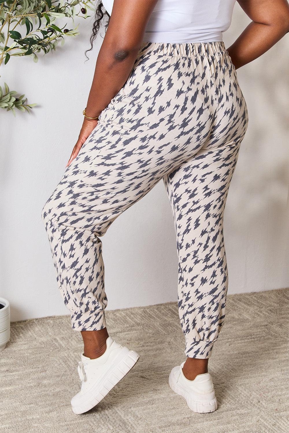 Pantalon à cordon de serrage imprimé Heimish taille réelle