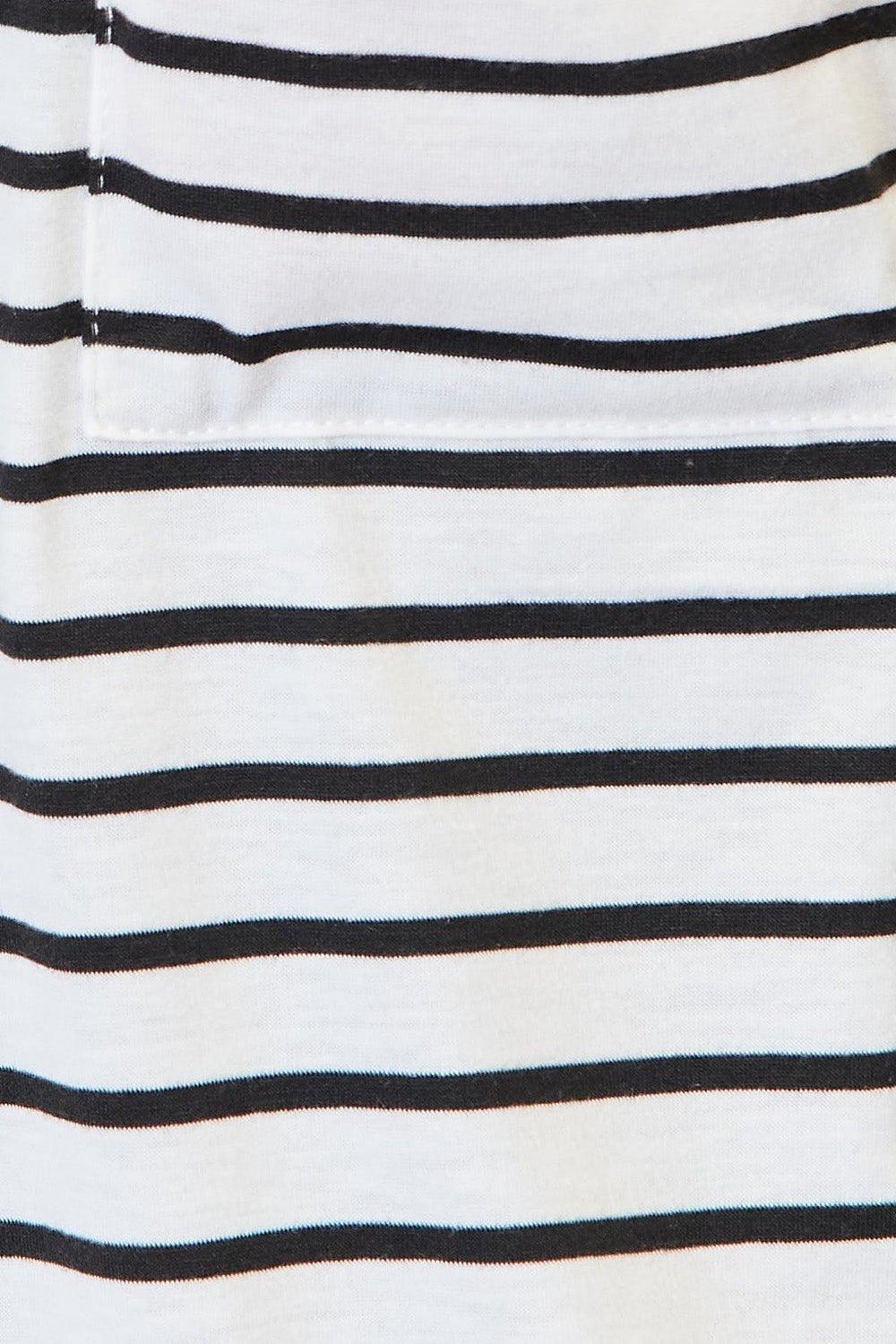 Double Take Striped Open Front Longline Cardigan - Admiresty
