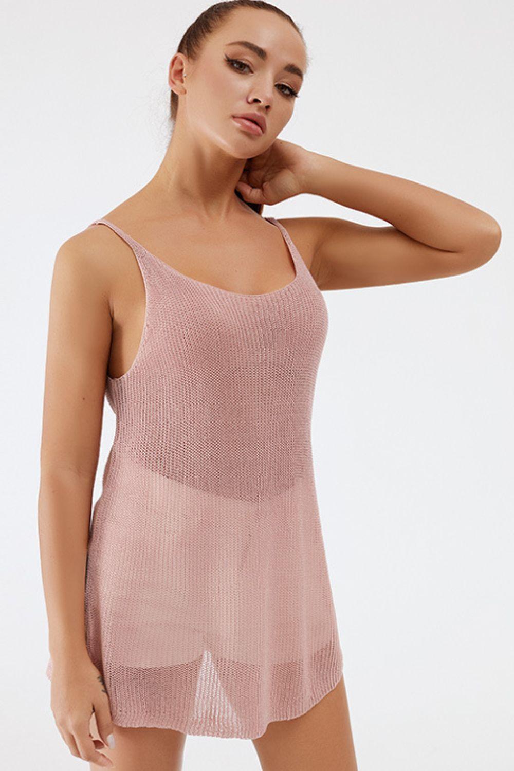 Camisole en tricot à bretelles spaghetti et col rond