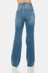 Jean droit taille haute Judy Blue à ourlet brut et coupe gainante