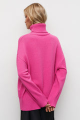 Pull à manches longues et col roulé Basic Bae à épaules tombantes