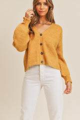 Cardigan boutonné à manches longues MABLE
