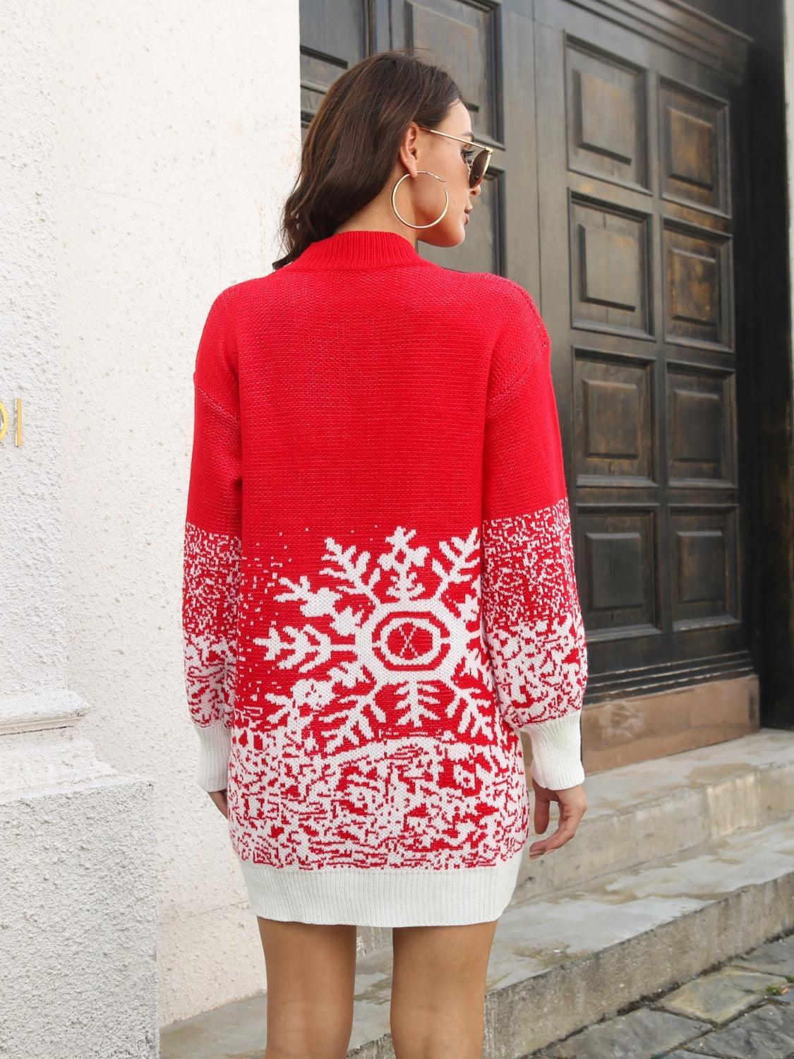 Robe pull à motif flocon de neige