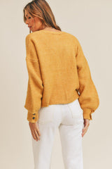 Cardigan boutonné à manches longues MABLE