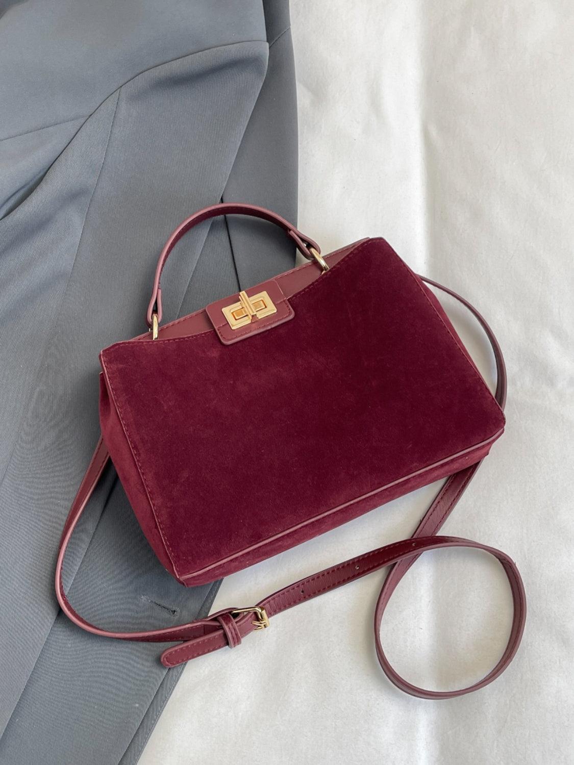 Sac à main de couleur unie avec bandoulière amovible