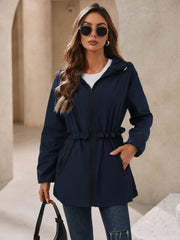 Coupe-vent à capuche et manches longues imperméable d'extérieur Ivy Lane