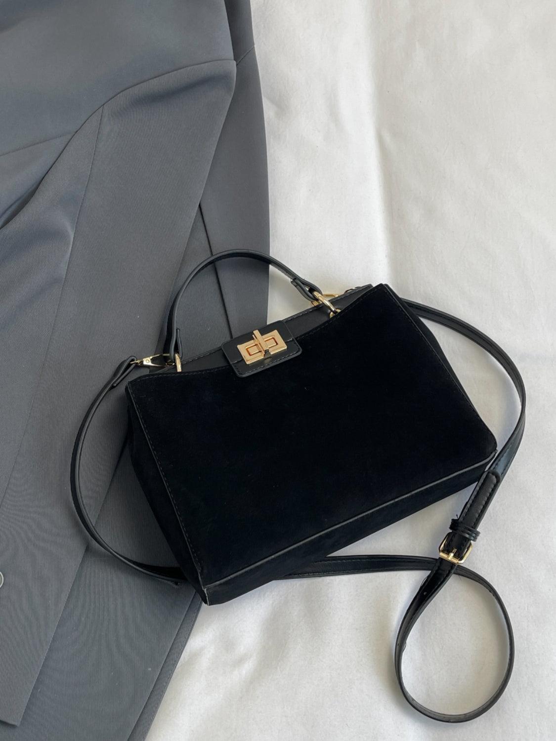 Sac à main de couleur unie avec bandoulière amovible