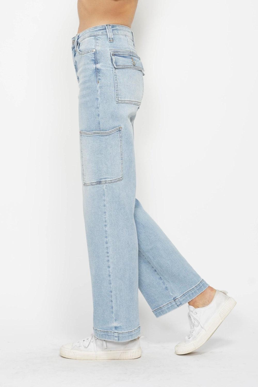 Jean cargo droit taille haute Judy Blue