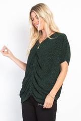 Haut en tricot cintré avec élastique central en lurex de taille standard Be Stage