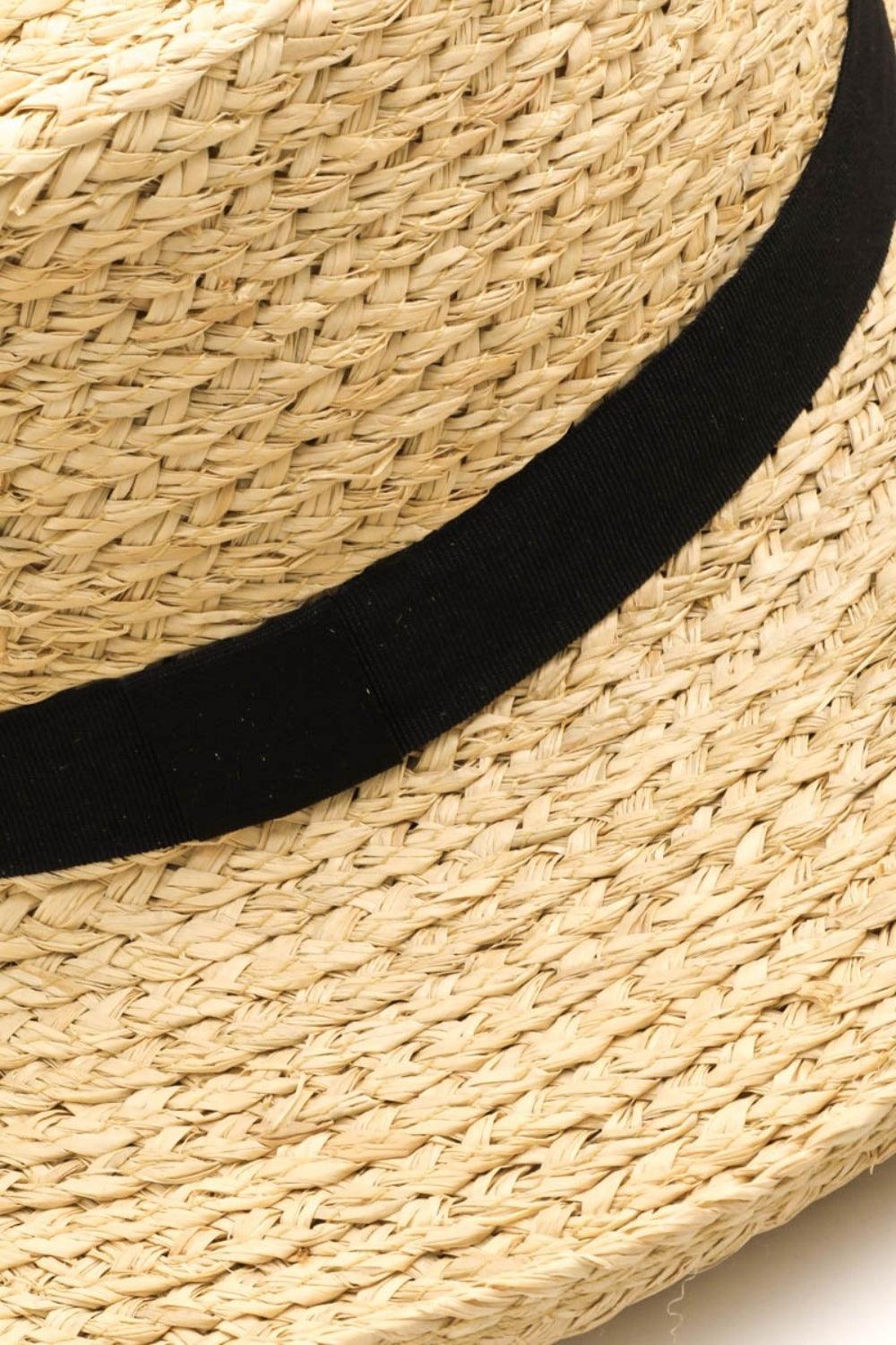 Chapeau en paille tressée à large bord Fame