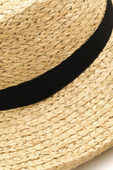 Chapeau en paille tressée à large bord Fame