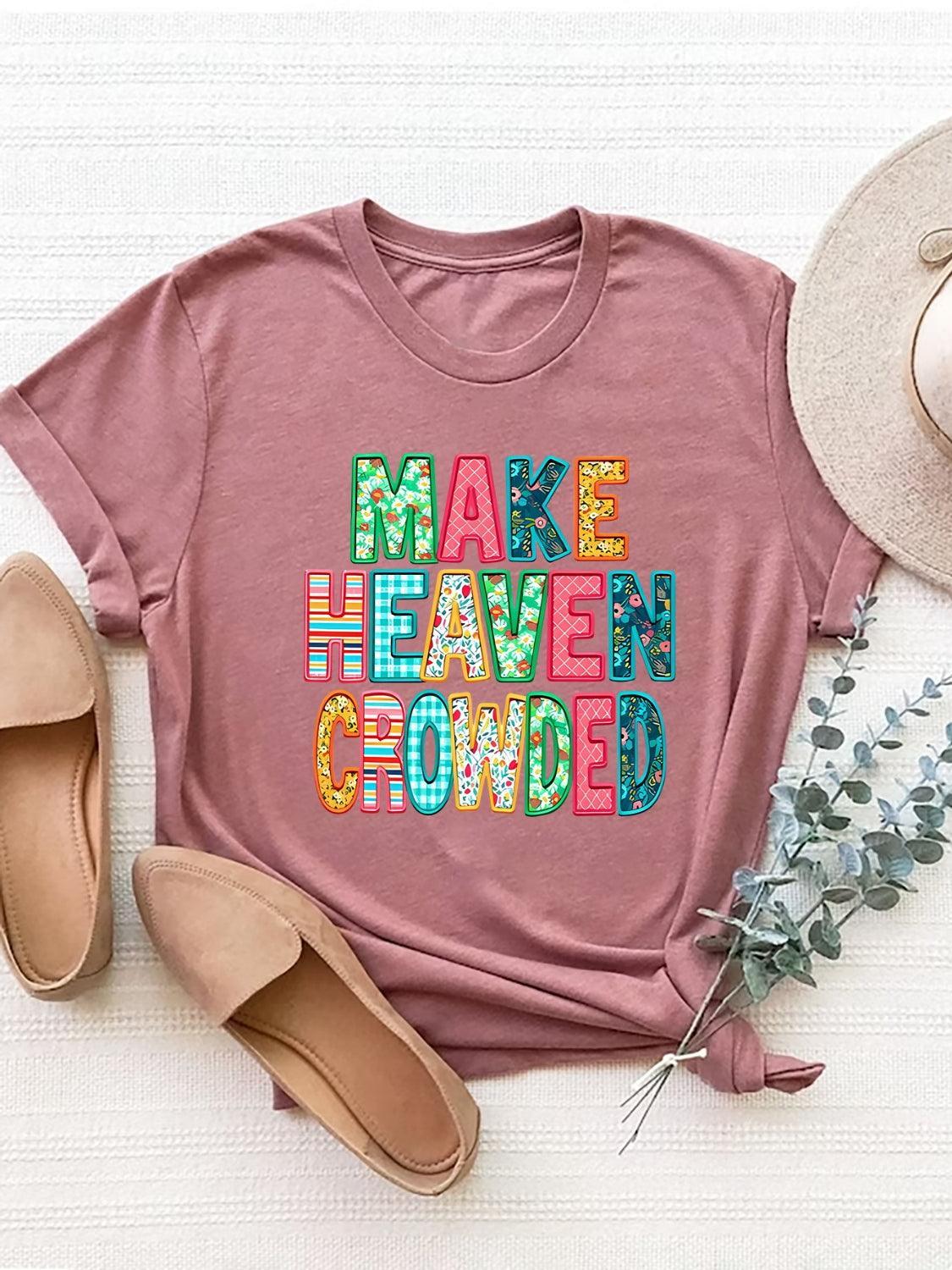 T-shirt à manches courtes et col rond avec lettres