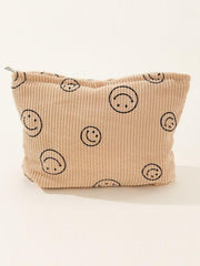 Pochette Zenana en velours côtelé avec sourire