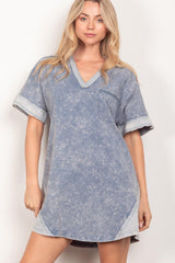 Robe t-shirt à manches courtes et col en V VERY J