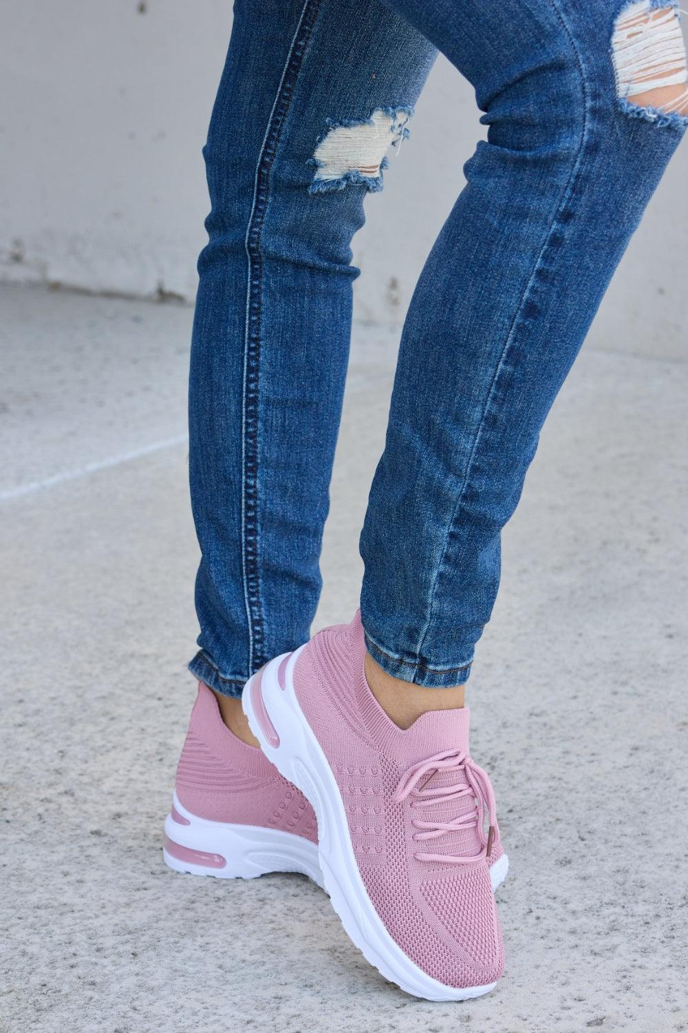 Chaussures de sport à lacets et bout rond en maille respirante Forever Link