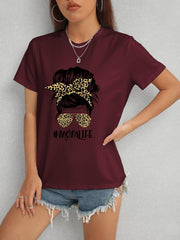 T-shirt à manches courtes et col rond MOMLIFE