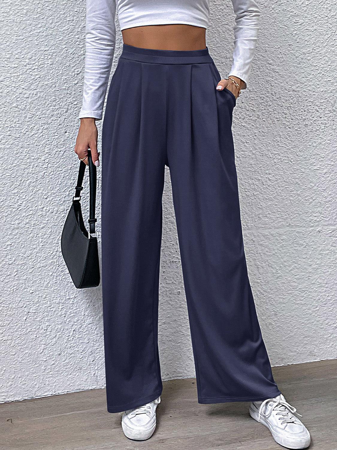 Pantalon droit taille haute