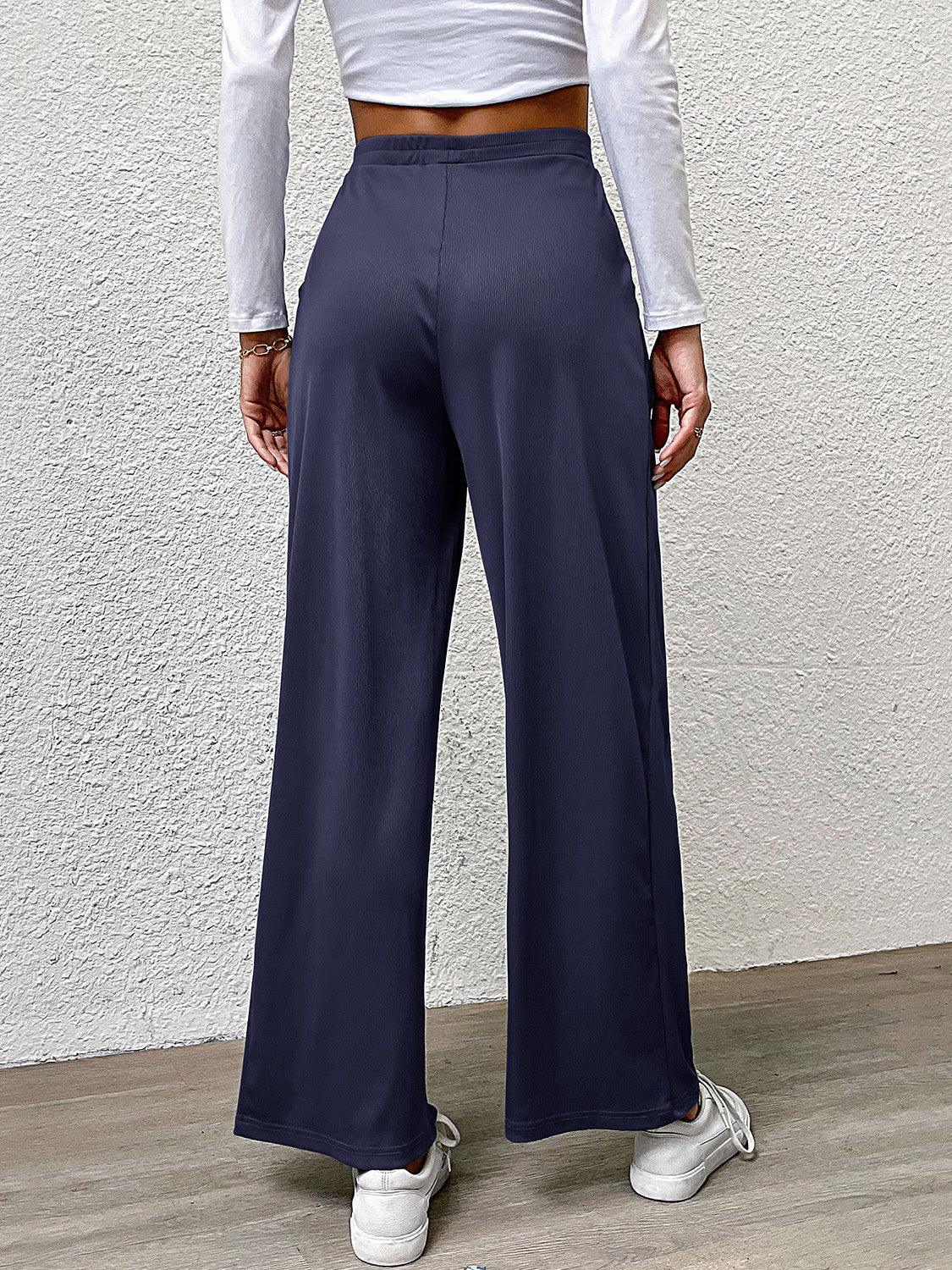 Pantalon droit taille haute