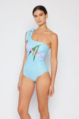 Maillot de bain asymétrique Marina West Swim Vacay Mode en bleu pastel