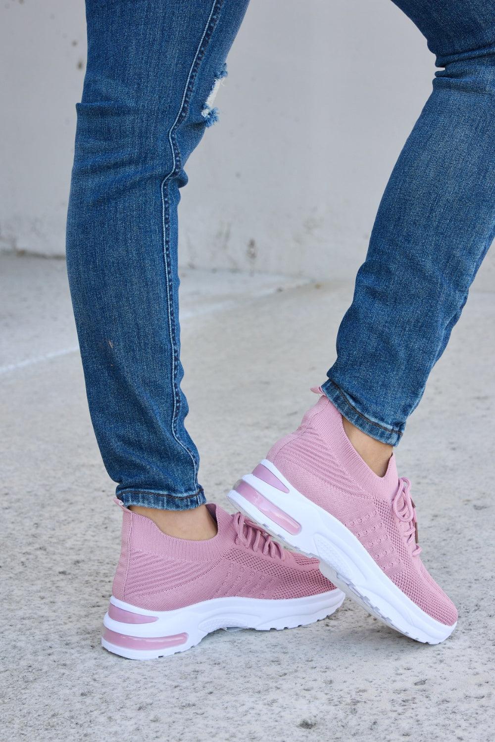 Chaussures de sport à lacets et bout rond en maille respirante Forever Link